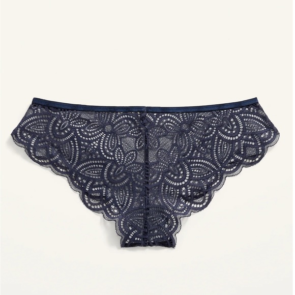 NWT OLD NAVY Lace Cheeky Thong Underwear  Medium Color: Volcanic Glass - Picture 2 of 5